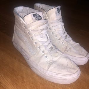 High-Top White Vans